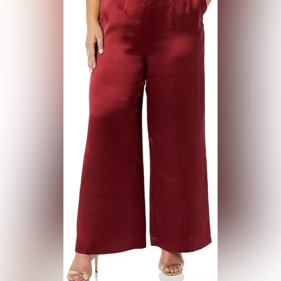 MAKING THE CUT Women's Palazzo‎ Pant with Back Elastic Size XXL Red Burgundy NWT - Picture 1 of 6